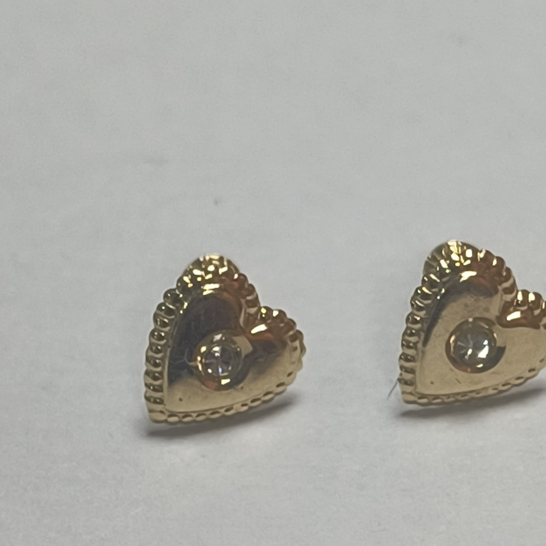BROQUELES BROQUEL FIG CORAZON C CIRCONIA 14K 0.2614 GR (NUEVO)