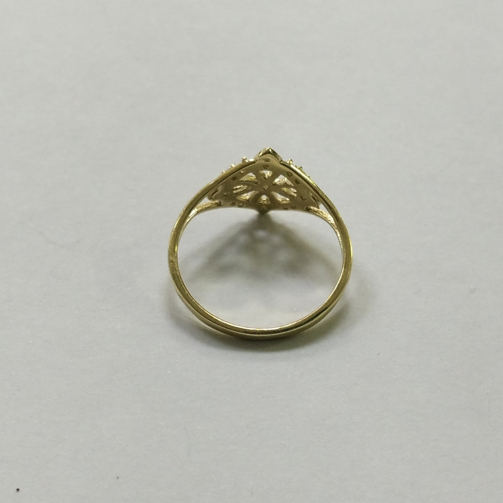 ANILLOS ANILLITO FIG NUDO DE BRUJA CON CIRCONIAS 10K TALLA 7 1.7 GR (NUEVO)