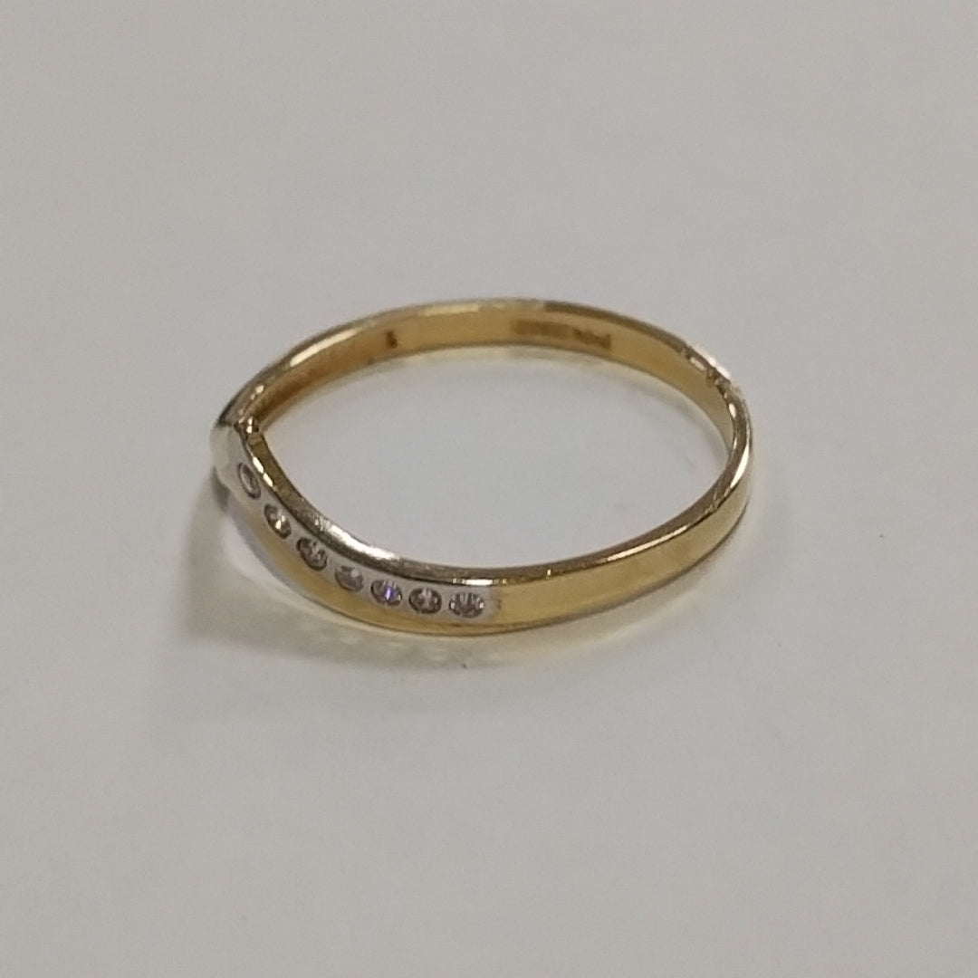 ANILLOS C CIRCONIAS 14K TALLA 8 1.1 GR (NUEVO)