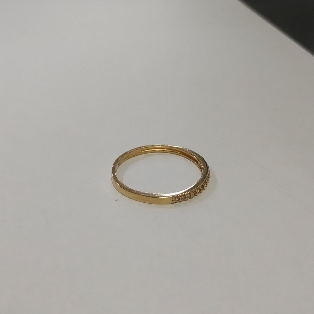 ANILLO ARGOLLA C CIRCONIAS 14K 9 TALLA 1.4 GR (NUEVO)