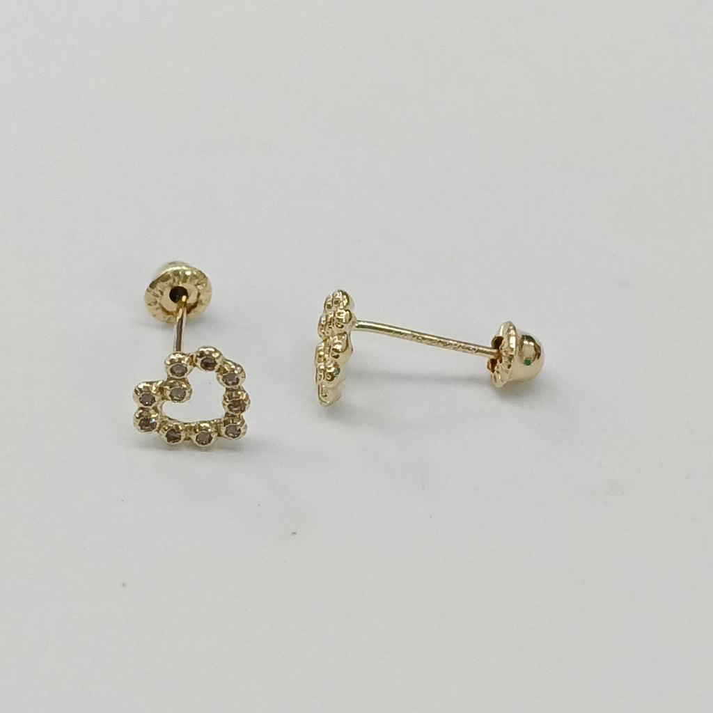 BROQUELES BROQUEL FIG CORAZON 14K 0.23 GR (NUEVO)