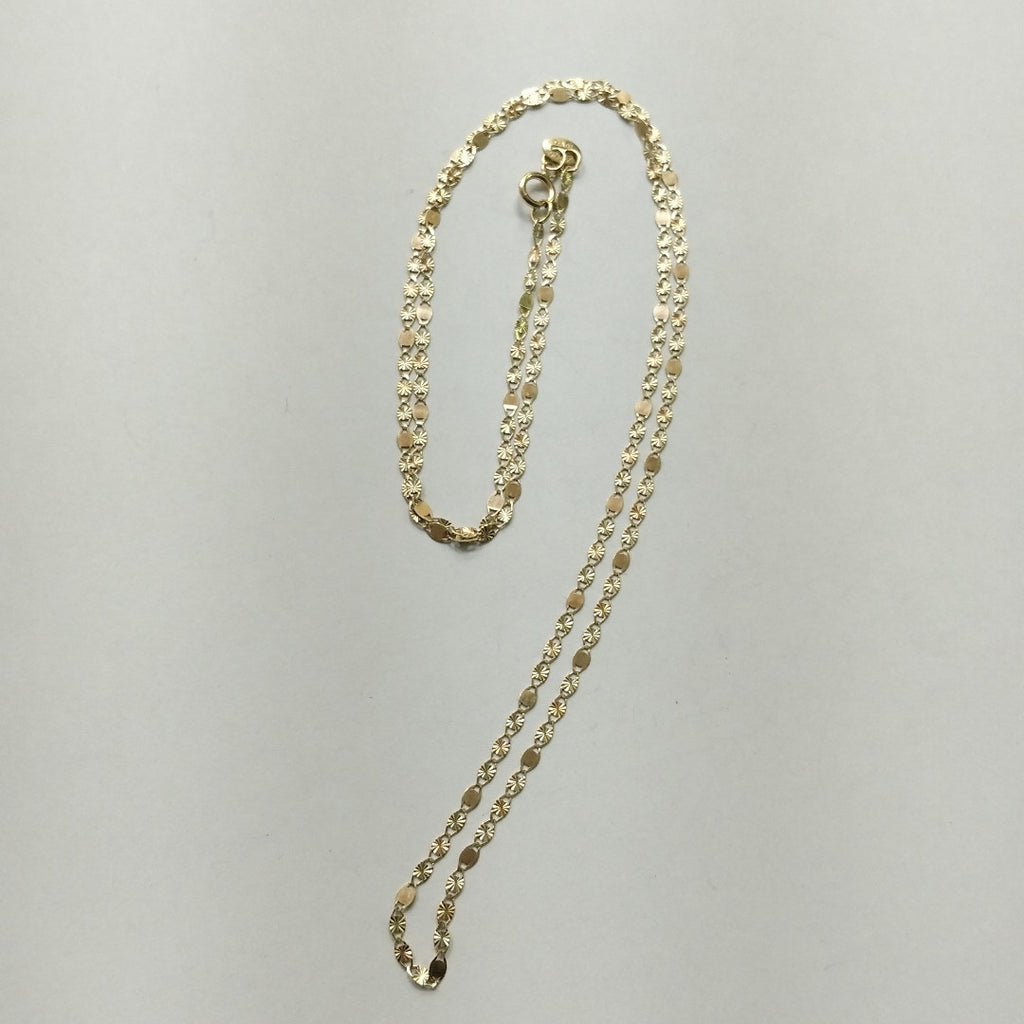 CADENAS TEJIDO GUCHI ORO 10K 55 CM 1.7 GR (NUEVO)