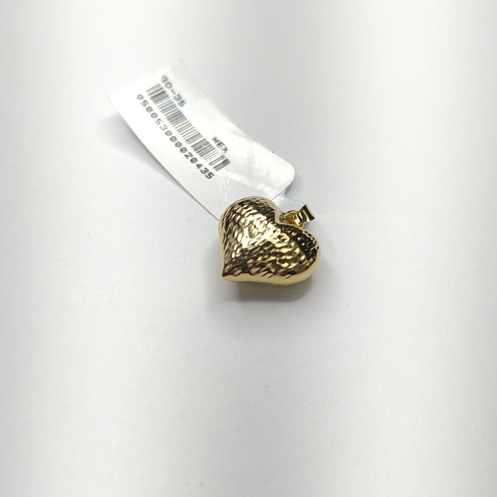 DIJE TEJIDO CORAZON LABRADO 14K 1 GR (NUEVO)