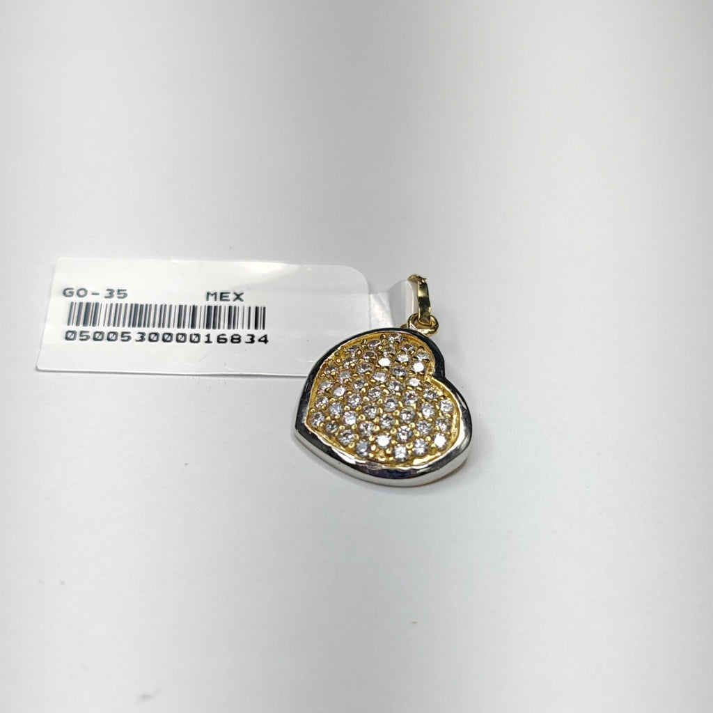 DIJE CORAZON CON CIRCONIAS 14K 1.8 GR (NUEVO)