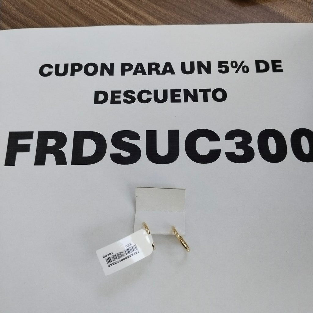 ARETES ARRACADAS C CIRCONIAS 14K 2 GR (NUEVO)