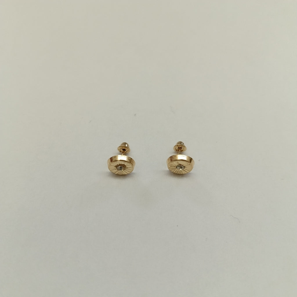 BROQUELES BROQUEL FIG BOTON C CIRCONIA 14K 0.2916 GR (NUEVO)