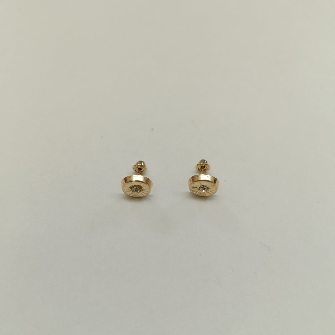 BROQUELES BROQUEL FIG BOTON C CIRCONIA 14K 0.2916 GR (NUEVO)