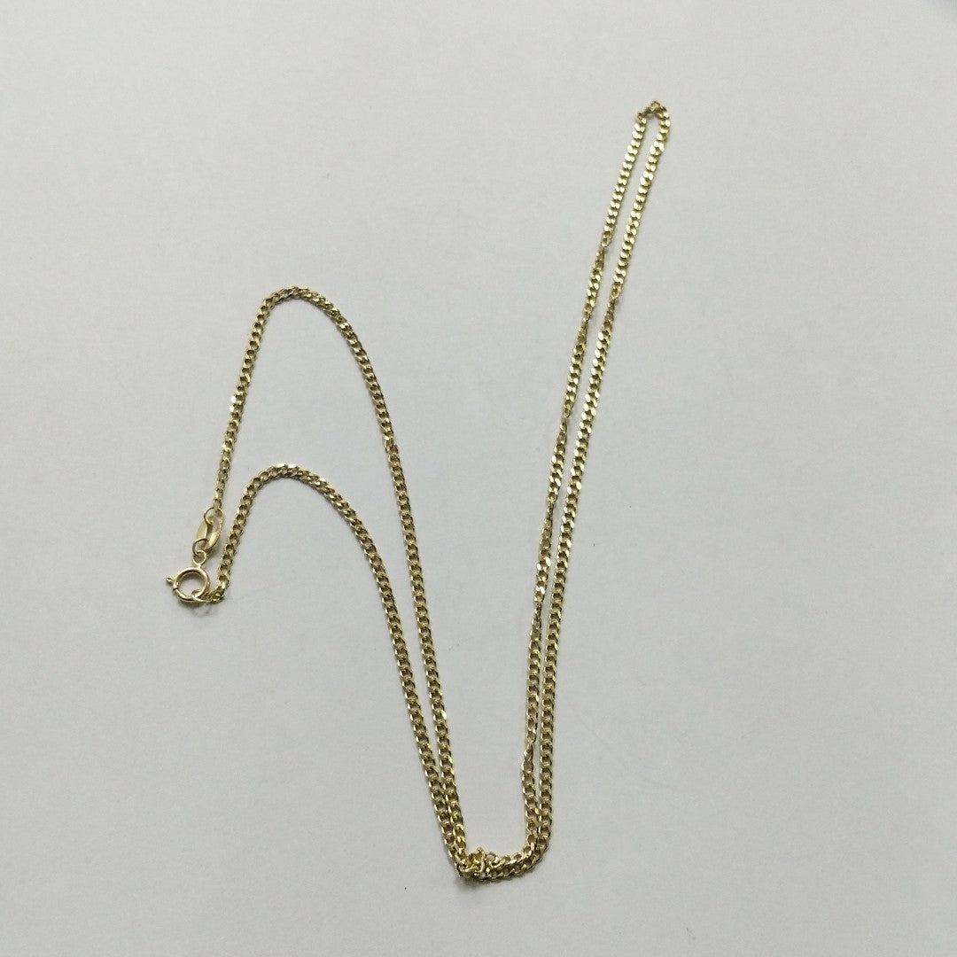 CADENAS TEJIDO BARBADA ORO 10K 55 CM 3.8 GR (NUEVO)