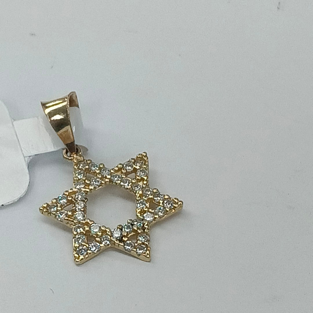 DIJE ESTRELLA C CIRCONIAS 14K 0.9 GR (NUEVO)