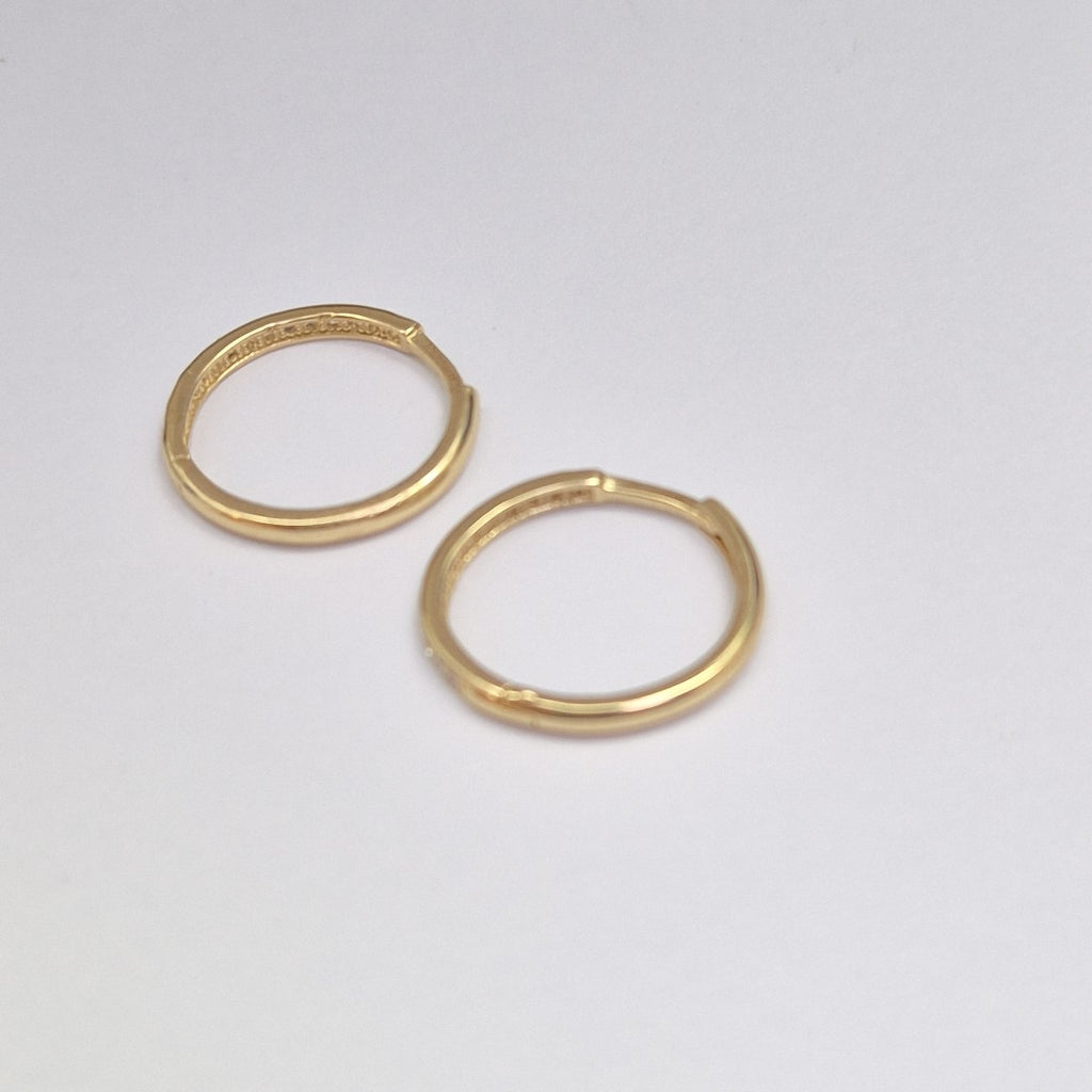 ARETES ARRACADAS C CIRCONIAS 14K 1.9 GR (NUEVO)