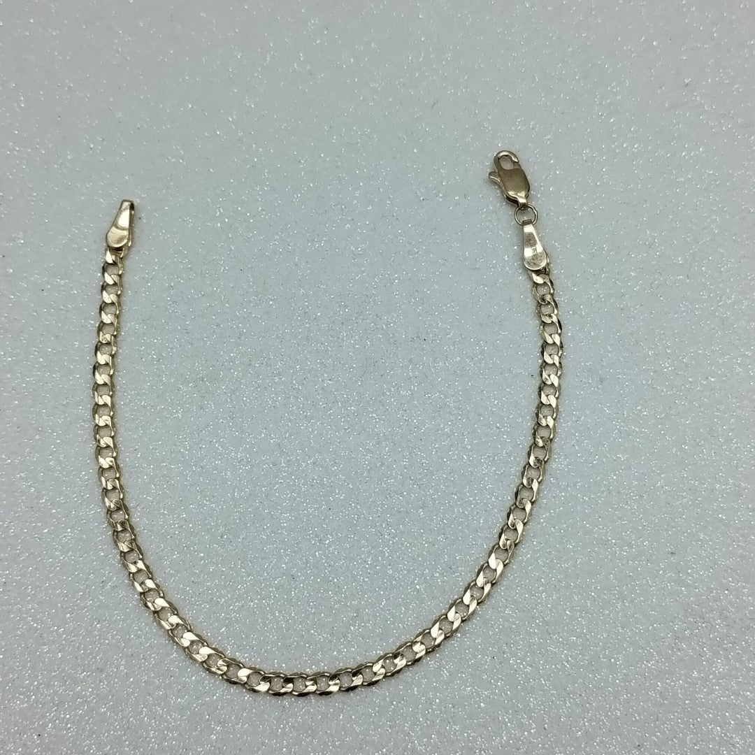 PULSERA TEJIDO BARBADA 14K 18 CM 3.2 GR (NUEVO)