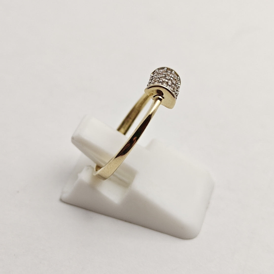ANILLO ANILLITO C CIRCONIAS 14K 7 TALLA 1.4 GR (NUEVO)