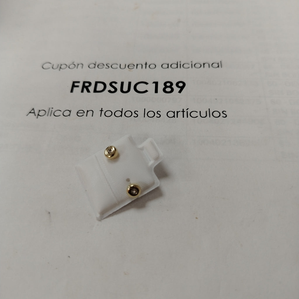 BROQUELES BROQUEL C CIRCONIA 14K 0.27 GR (NUEVO)