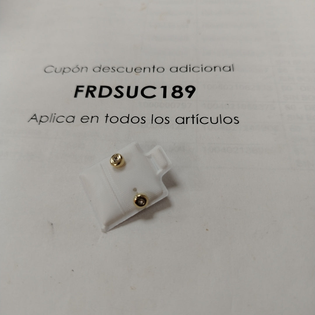 BROQUELES BROQUEL C CIRCONIA 14K 0.27 GR (NUEVO)