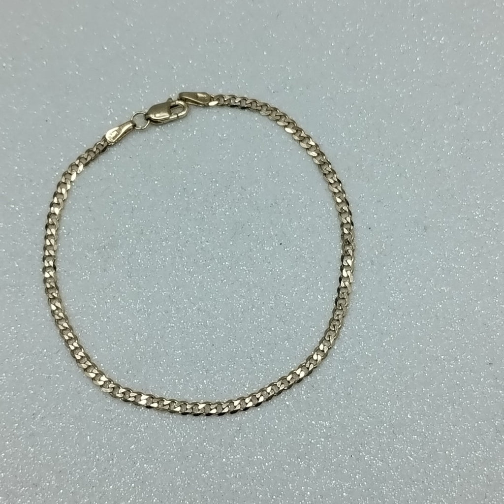 PULSERA TEJIDO BARBADA 14K 18 CM 2.1 GR (NUEVO)
