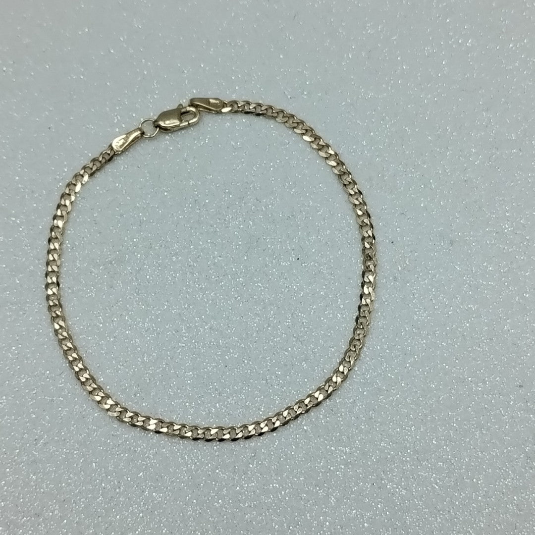 PULSERA TEJIDO BARBADA 14K 18 CM 2.1 GR (NUEVO)