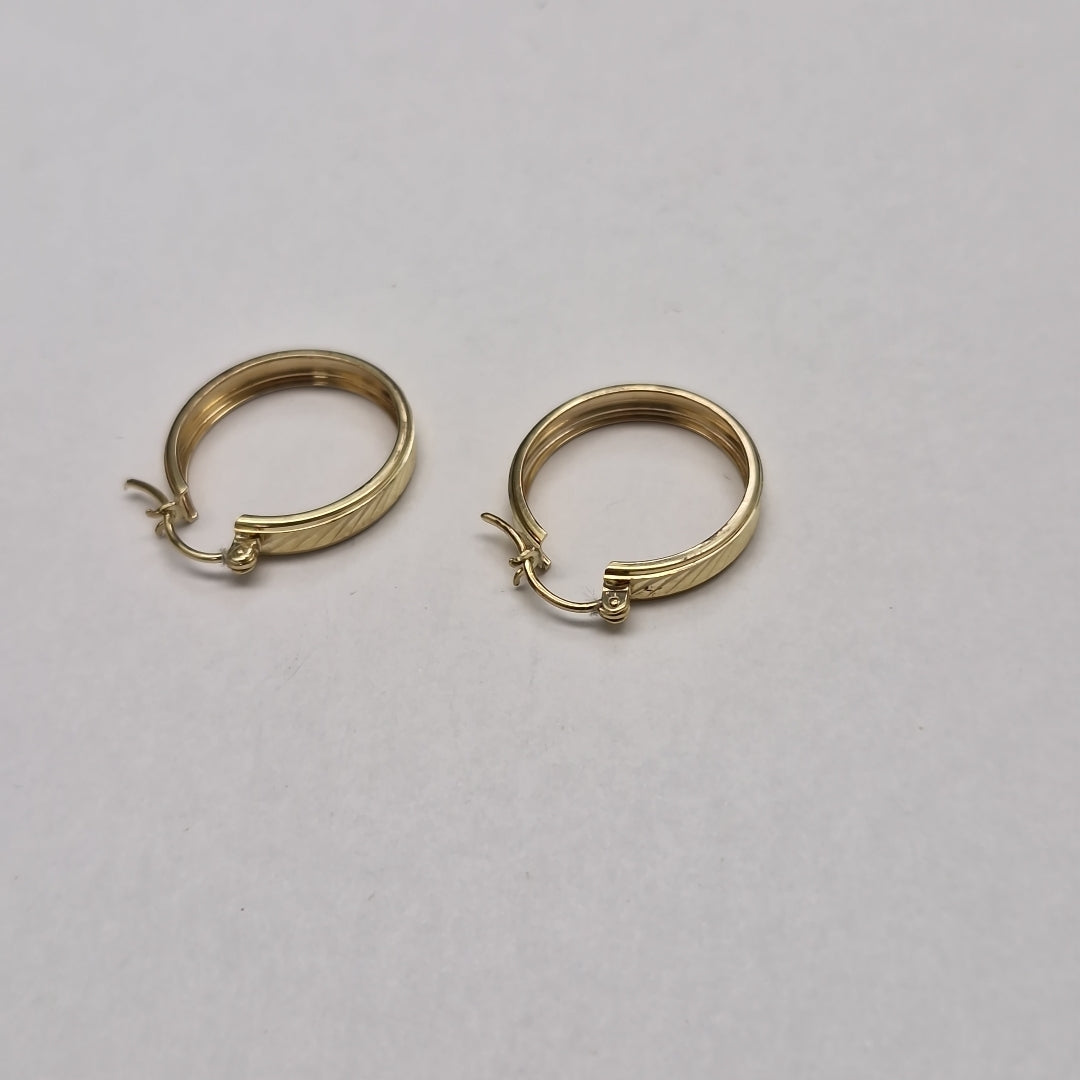 ARETES ARRACADAS LABRADAS 10K 2.2 GR (NUEVO)