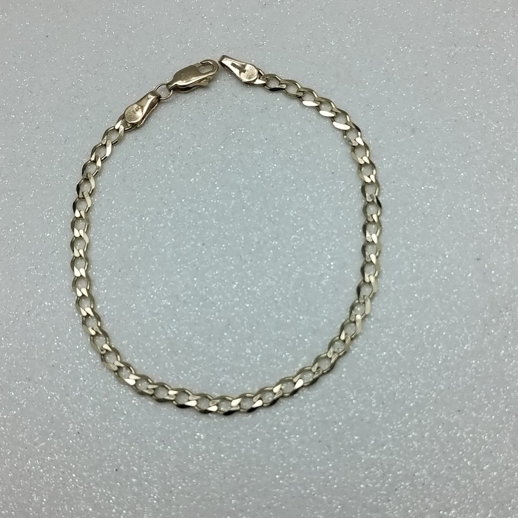 PULSERA TEJIDO BARBADA 14K 18 CM 3.4 GR (NUEVO)