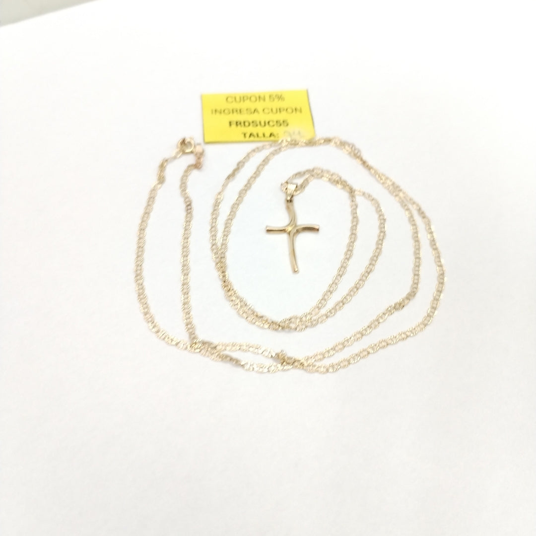 CADENA, CRUZ ORO 10 K 3.5 GRMS (SEMINUEVO)