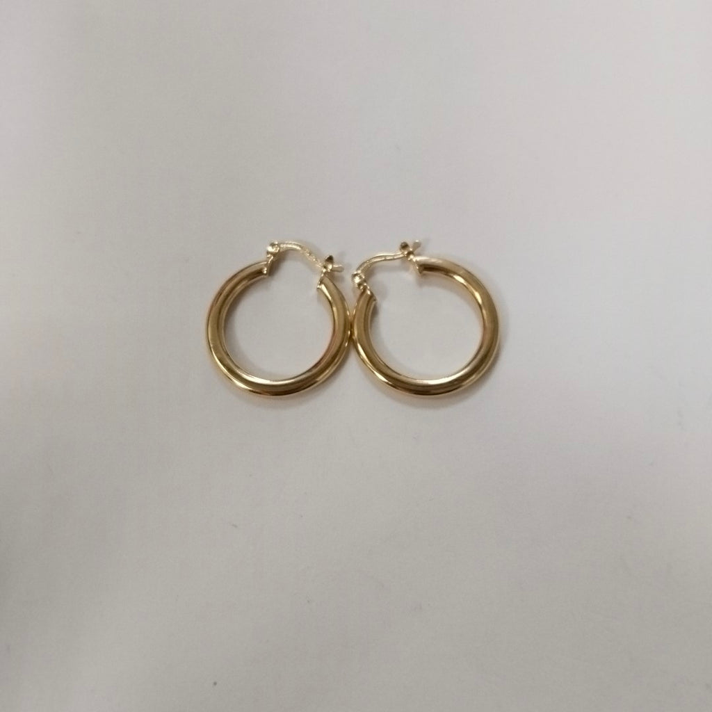 ARETES TEJIDO ARRACADA LISA 14K 2 GR (NUEVO)