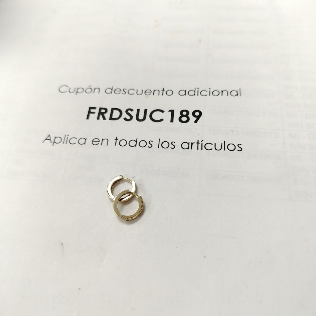 ARETES ARRACADAS CON CIRCONIAS 10K 1.2 GR (NUEVO)