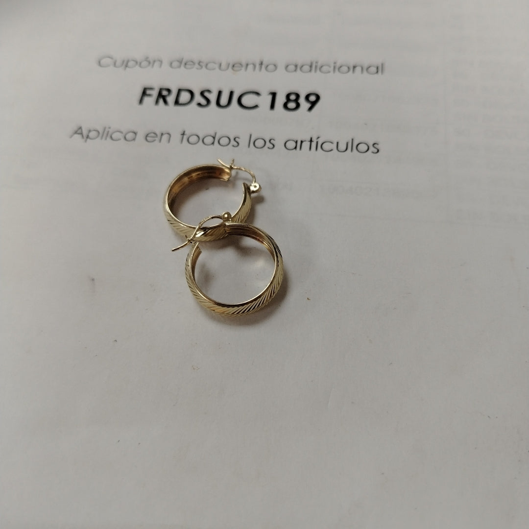 ARETES ARRACADAS LABRADAS 10K 2.8 GR (NUEVO)