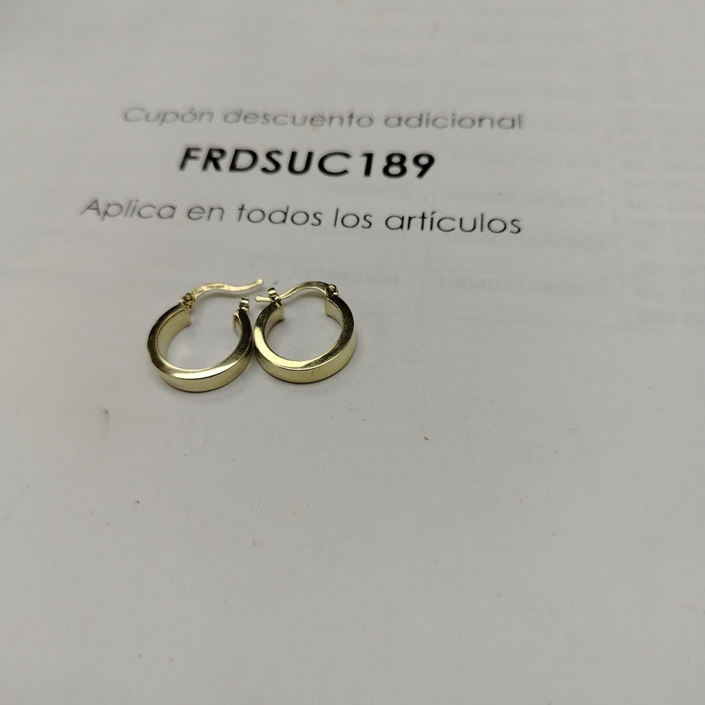 ARETES ARRACADA LISA 14K 2 GR (NUEVO)