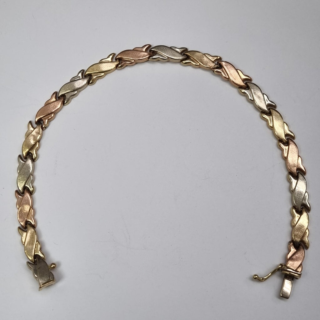 PULSERA ORO, ORO COMBINADO 14 K 8.9 GRMS (SEMINUEVO)