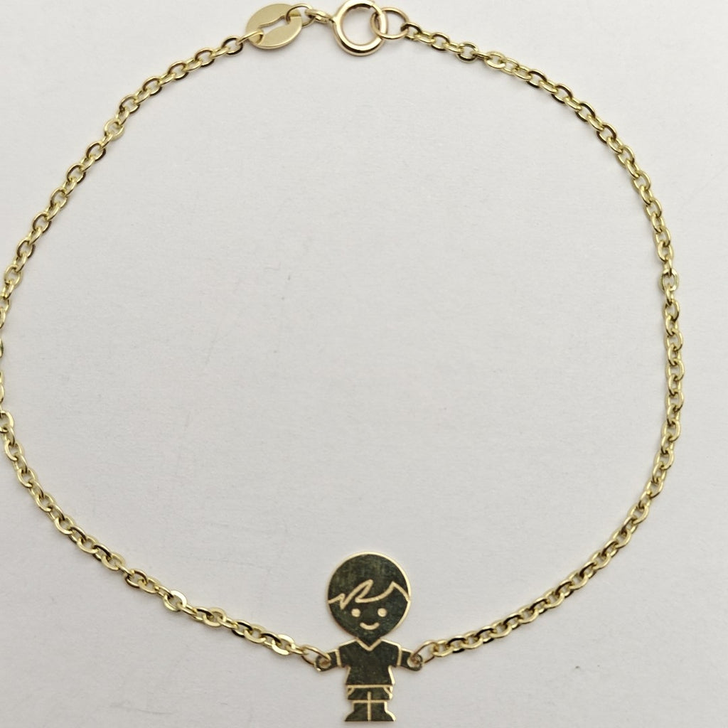 PULSERA TEJIDO ESPECIAL FIG NIÑO 14K 18 CM 1.4 GR (NUEVO)