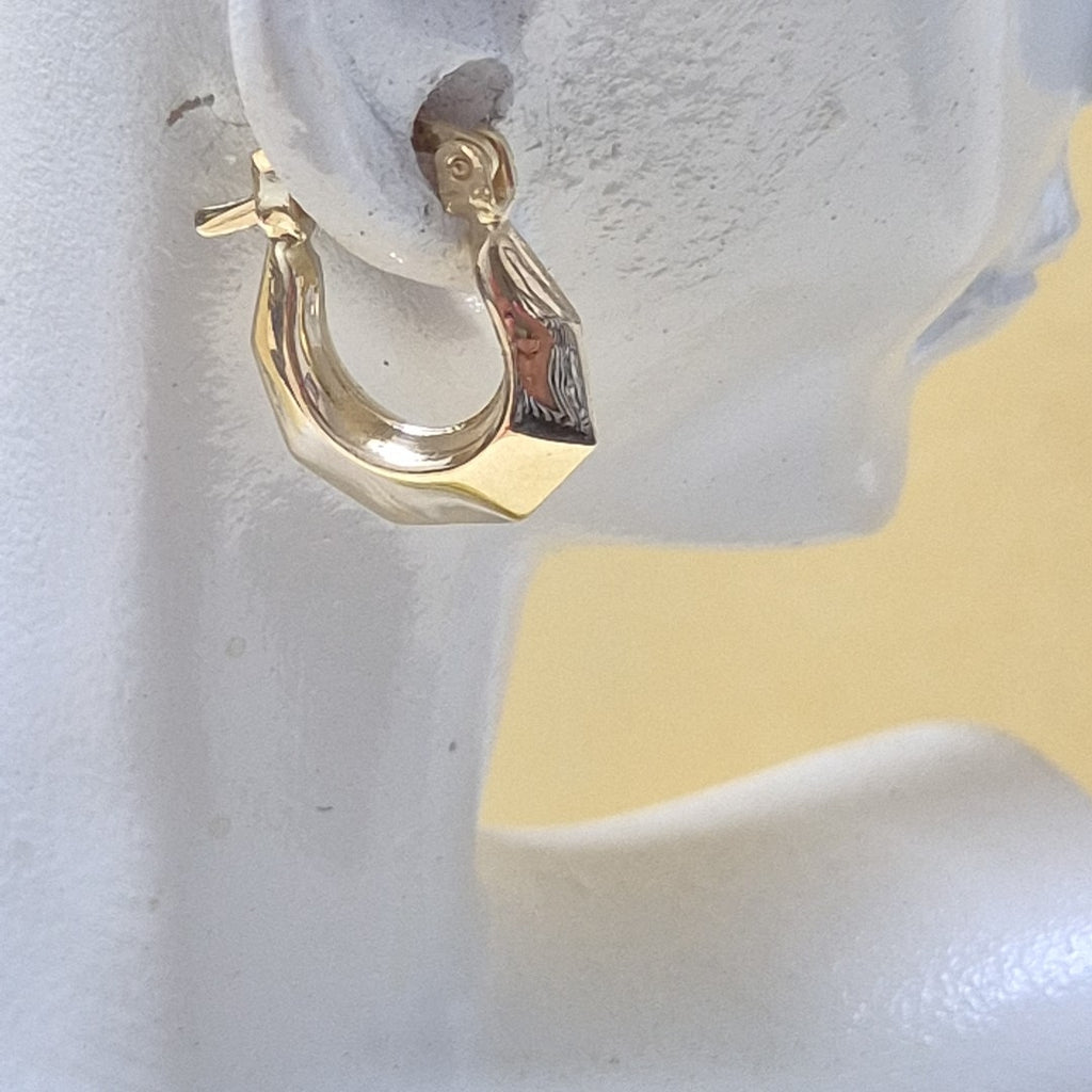 ARETES HUGIES C CIRCONIAS 14K 1.5 GR (NUEVO)