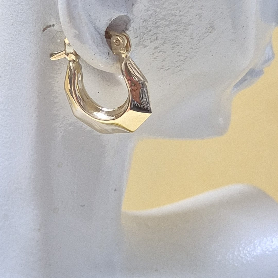 ARETES HUGIES C CIRCONIAS 14K 1.5 GR (NUEVO)