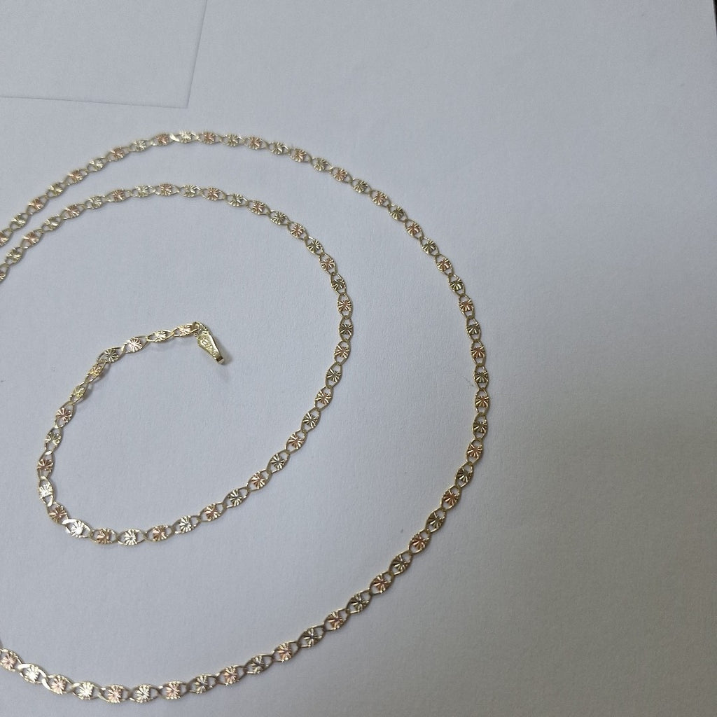 CADENAS TEJIDO GUCHI ORO 10K 55 CM 2.9 GR (NUEVO)