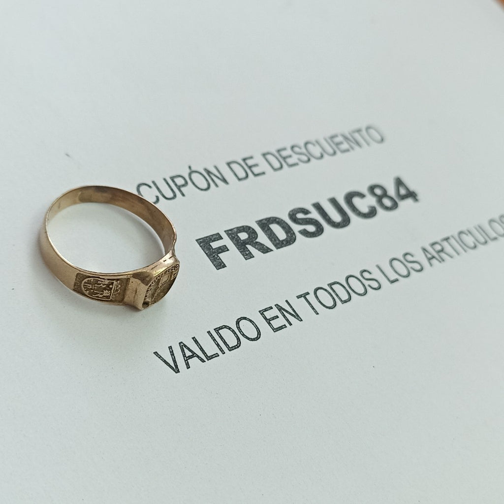 ANILLO DE GRADUACIÓN ORO 8 K 2.4 GRMS (SEMINUEVO)