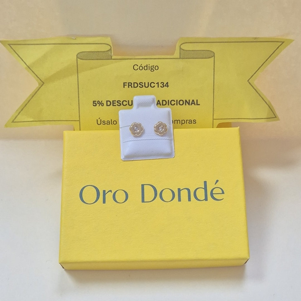 BROQUELES BROQUEL FIG FLOR C CIRCONIA 14K 0.2581 GR (NUEVO)