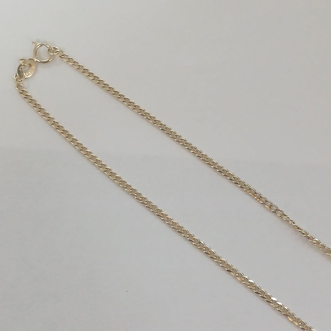 CADENAS TEJIDO BARBADA ORO 10K 55 CM 3.8 GR (NUEVO)