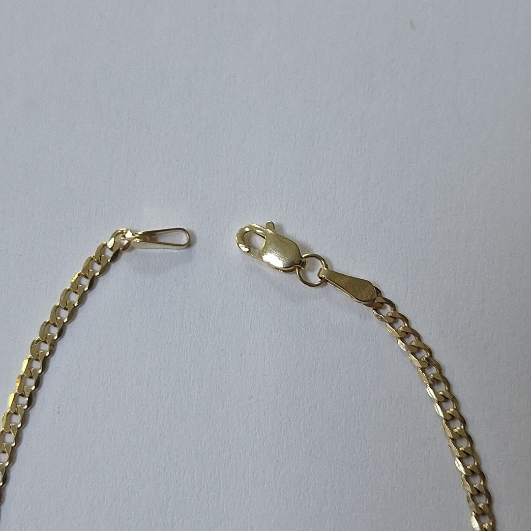 PULSERA TEJIDO BARBADA 14K 18 CM 2.1 GR (NUEVO)