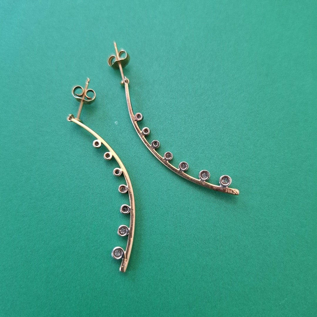 ARETES PAR ORO 14 K 3,80 GRMS (SEMINUEVO)