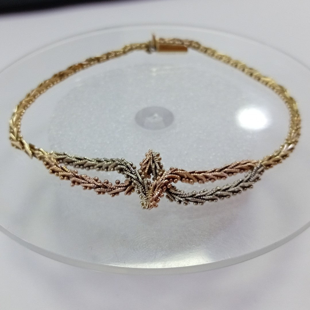 PULSERA ORO, ORO COMBINADO 14 K 9.7 GRMS (SEMINUEVO)