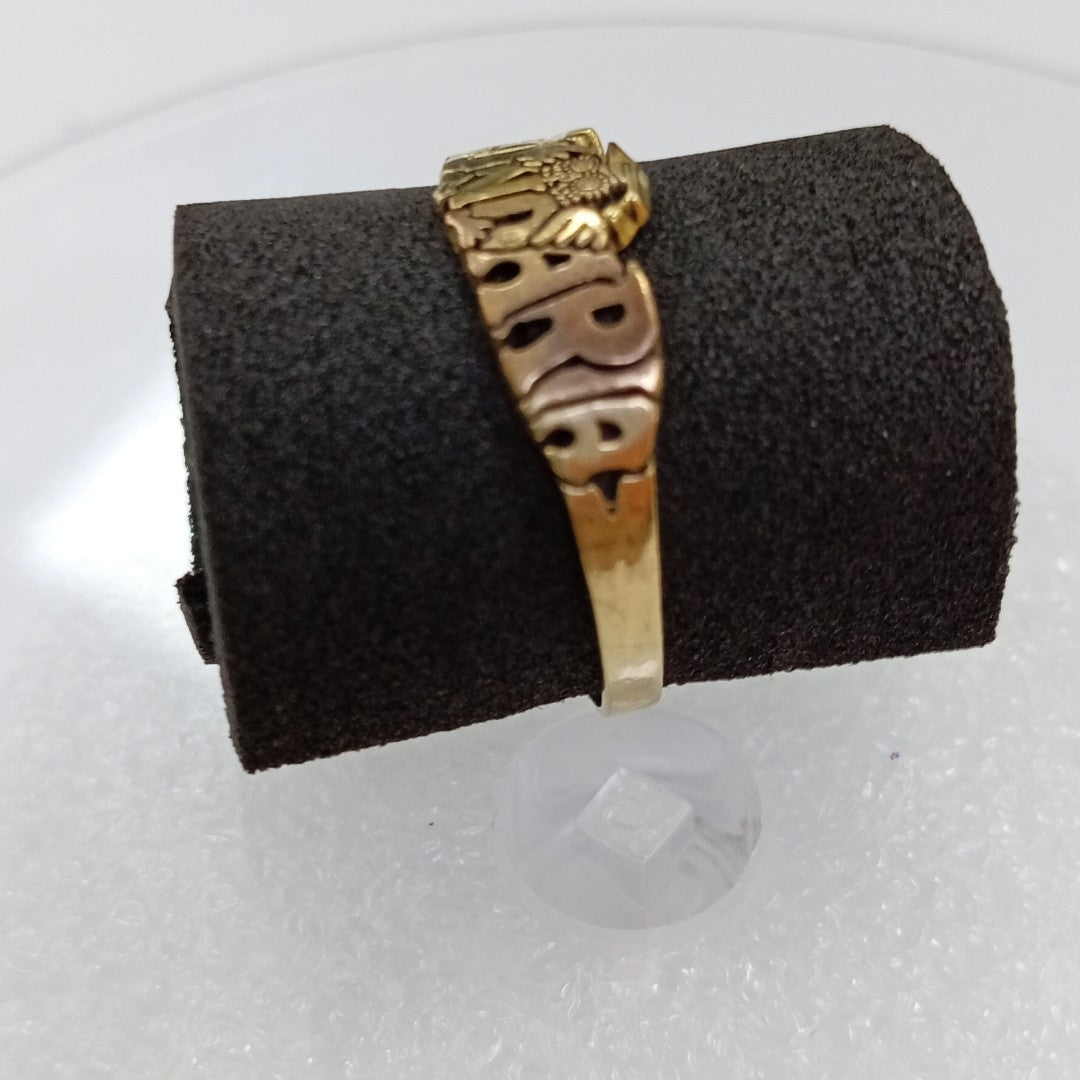 ANILLO DE GRADUACIÓN ORO 10 K 1.3 GRMS (SEMINUEVO)