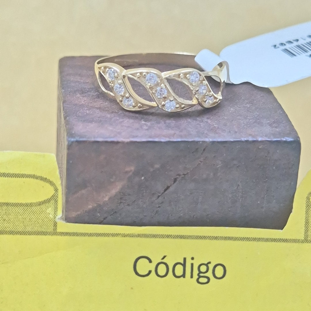 ANILLOS C CIRCONIAS 14K TALLA 7 1.3 GR (NUEVO)