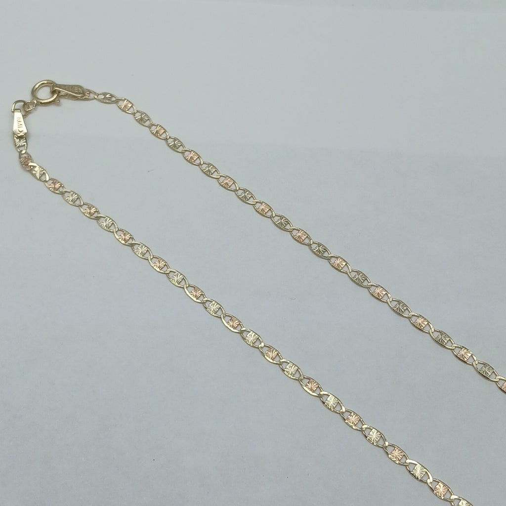 CADENAS TEJIDO GUCHI ORO 10K 55 CM 2.8 GR (NUEVO)