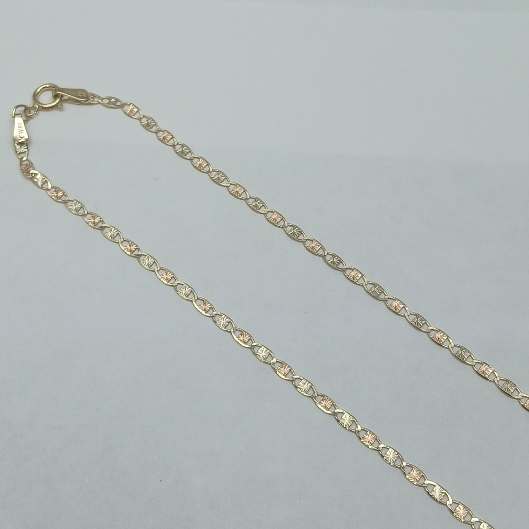 CADENAS TEJIDO GUCHI ORO 10K 55 CM 2.8 GR (NUEVO)