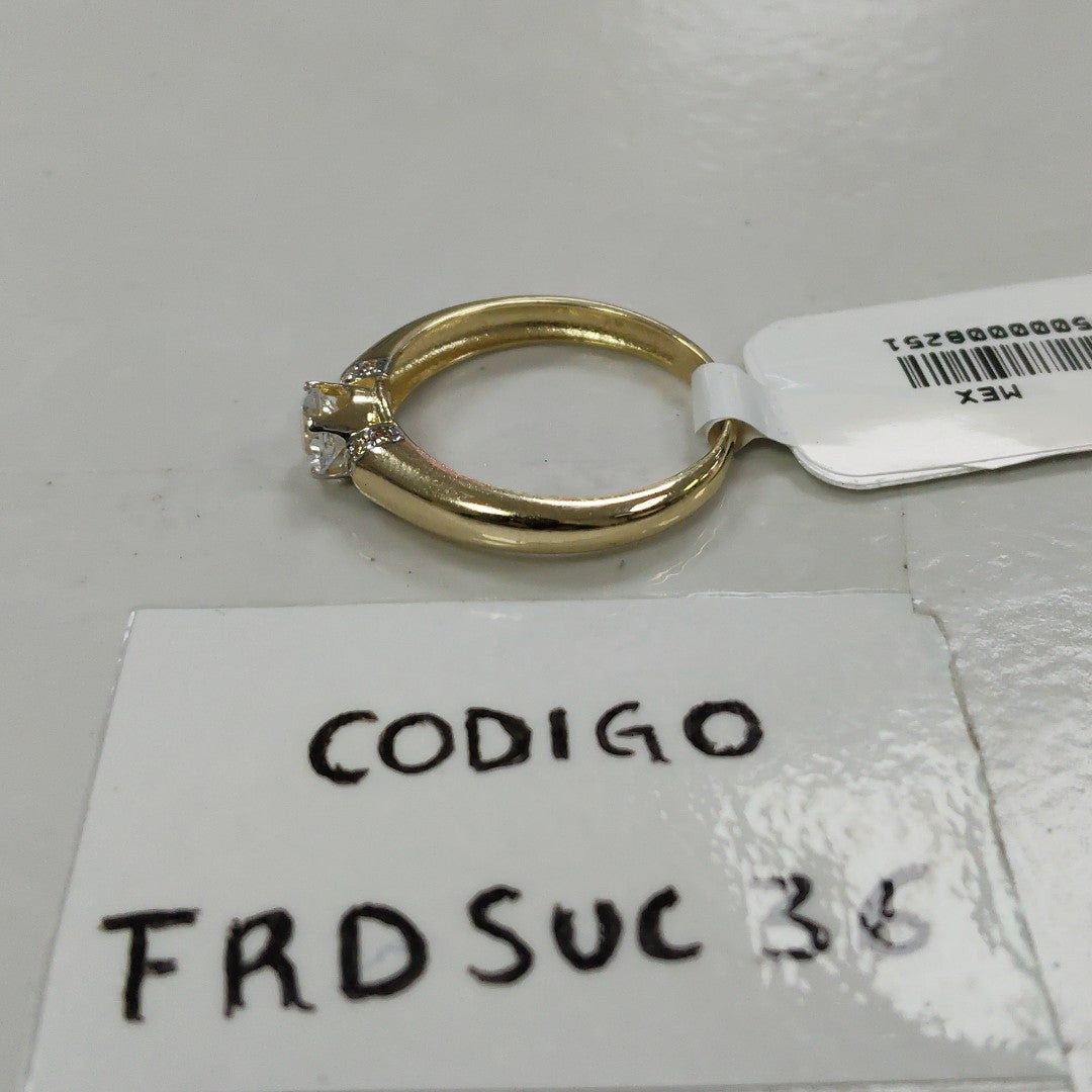 ANILLO ANILLITO C CIRCONIAS 14K 7 TALLA 2.3 GR (NUEVO)