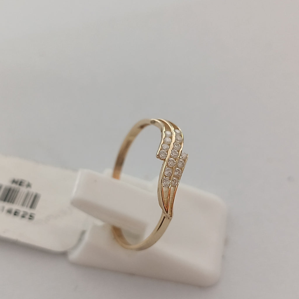 ANILLOS C CIRCONIAS 14K TALLA 8 0.8 GR (NUEVO)