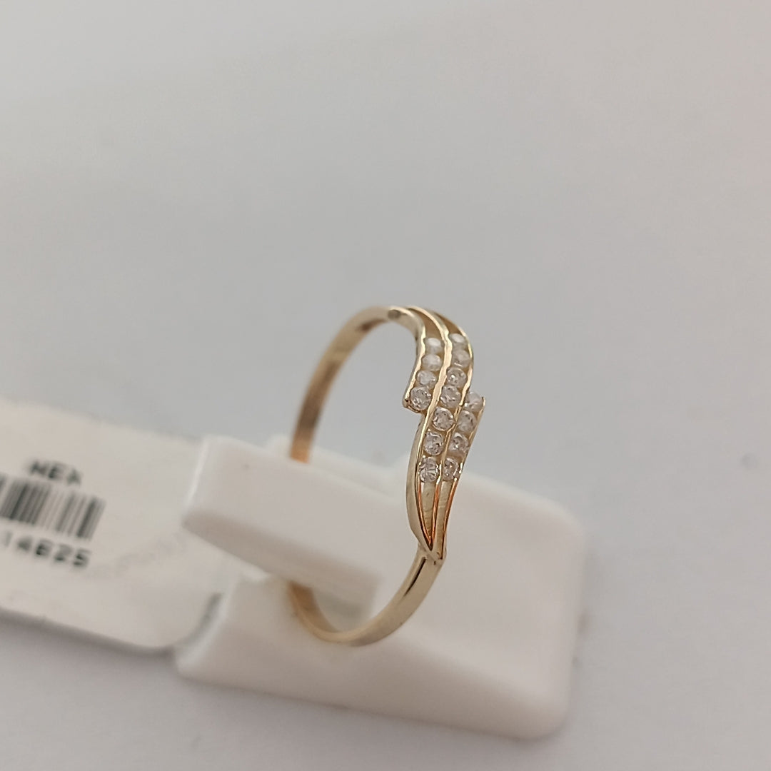 ANILLOS C CIRCONIAS 14K TALLA 8 0.8 GR (NUEVO)