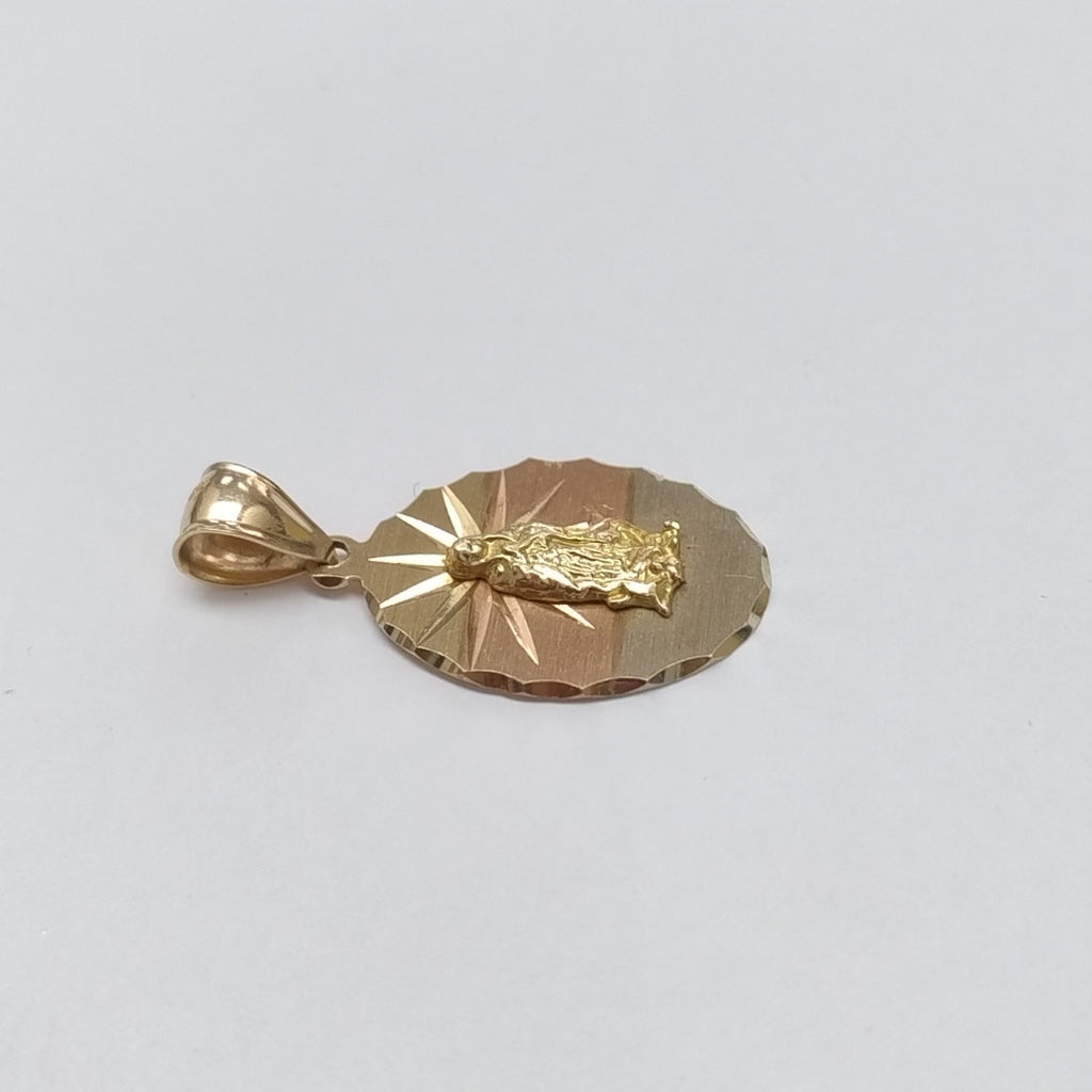 MEDALLA RELIGIOSA ORO COMBINADO 10 K 3.3 GRMS (SEMINUEVO)