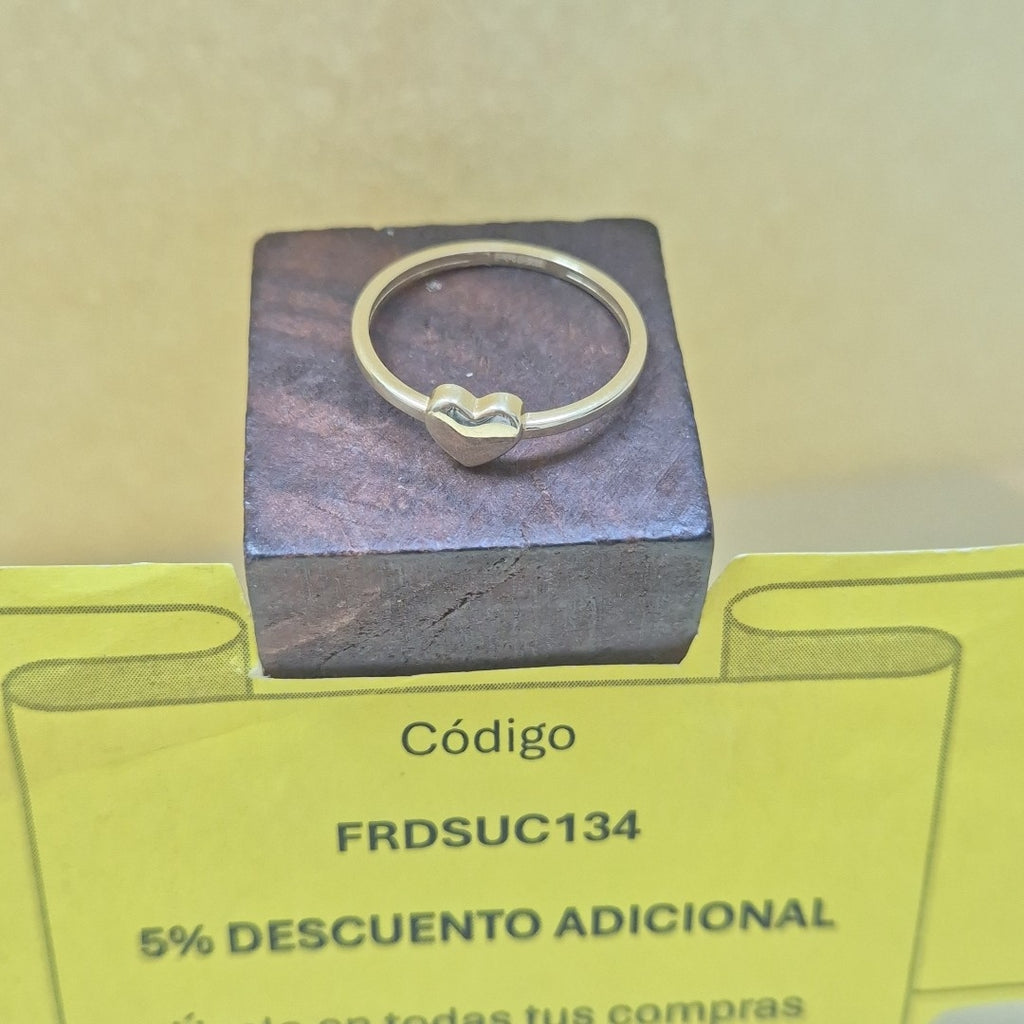 ANILLOS ANILLITO FIG CORAZON 10K TALLA 7 1.1 GR (NUEVO)