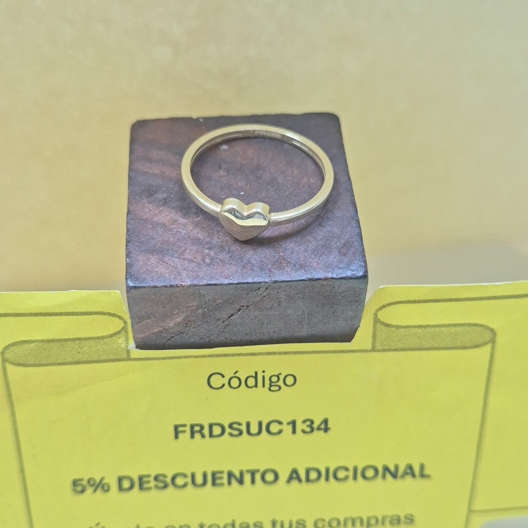 ANILLOS ANILLITO FIG CORAZON 10K TALLA 7 1.1 GR (NUEVO)