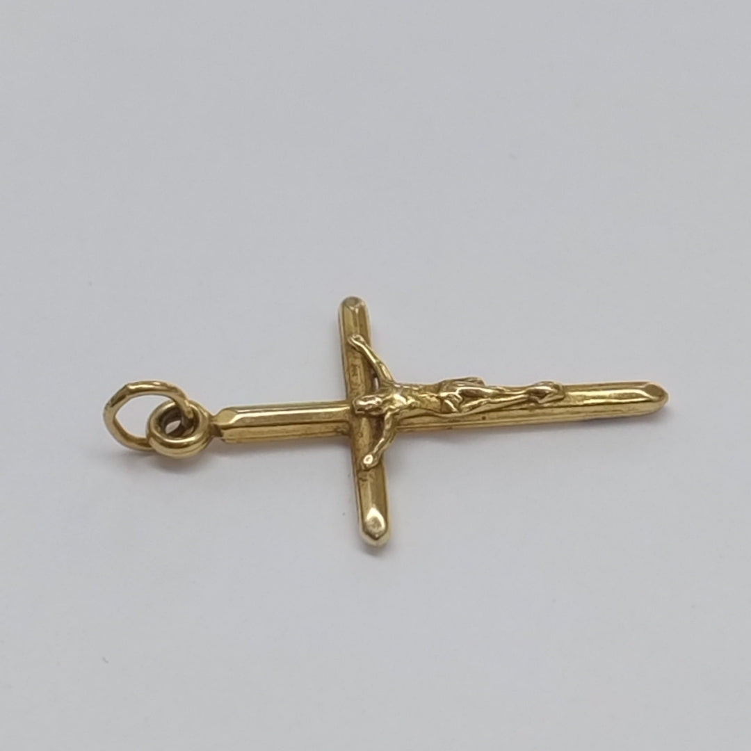 CRUCIFIJO ORO 14 K 1.1 GRMS (SEMINUEVO)