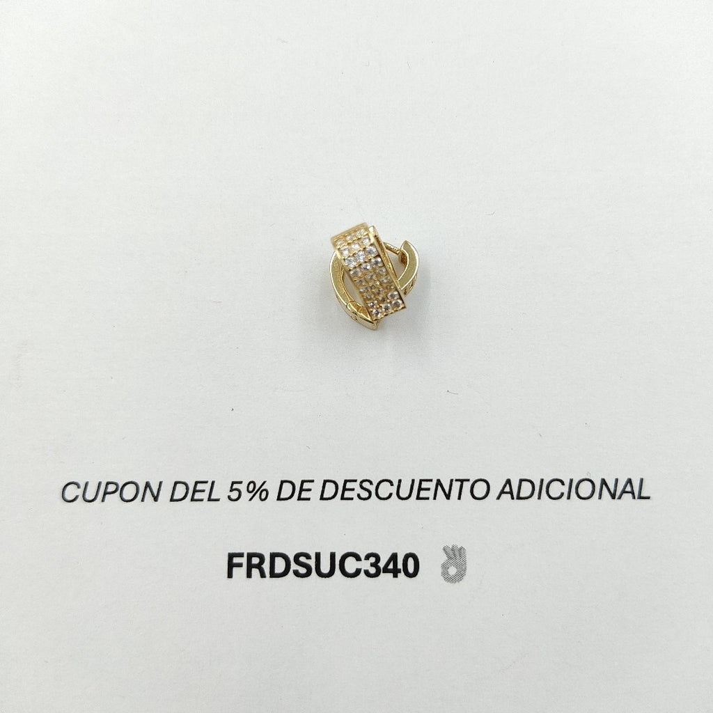 ARETES ARRACADAS CORAZON C CIRCONIAS 14K 2.1 GR (NUEVO)